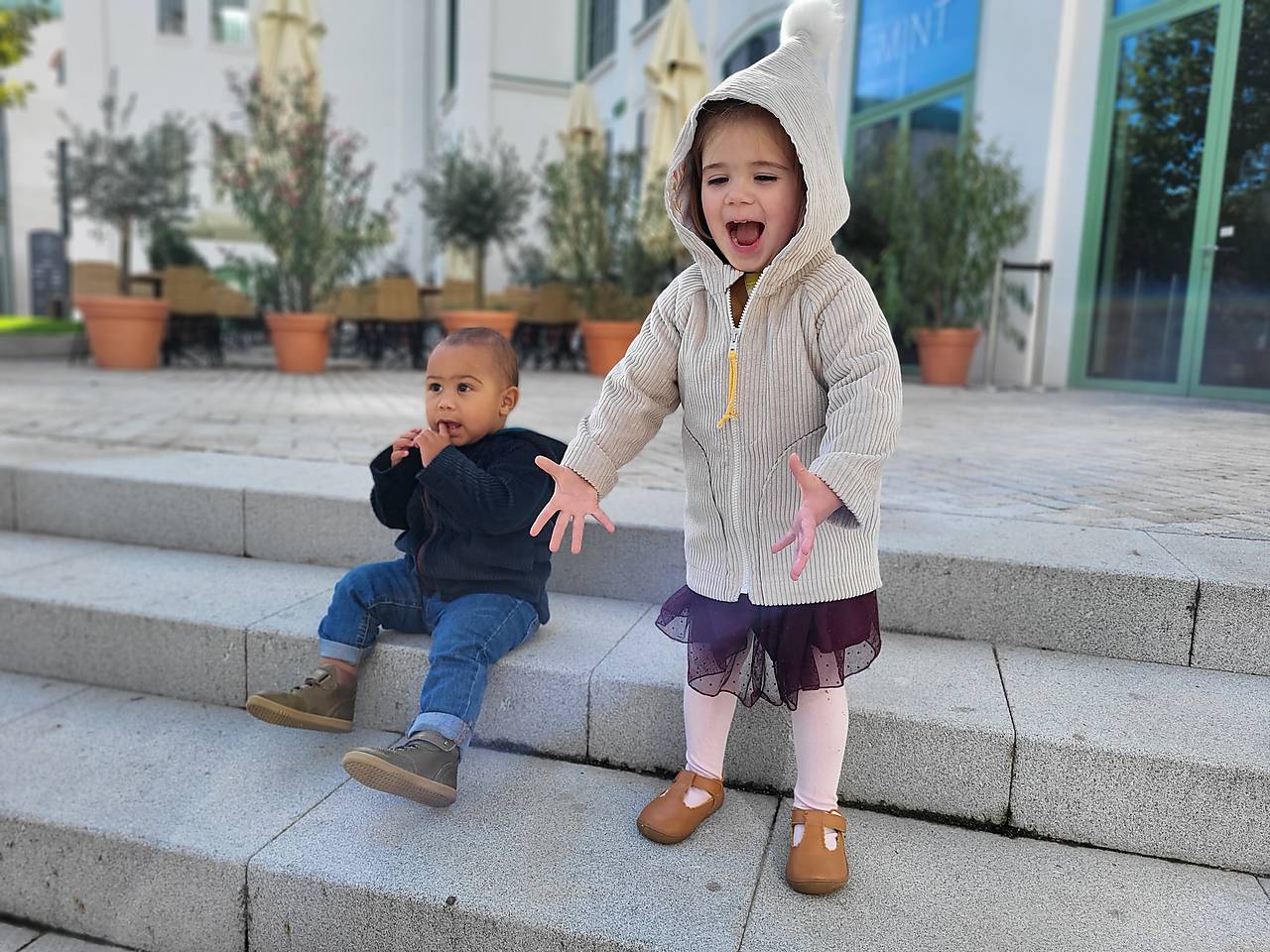 Menčestrový kabátik "light beige"