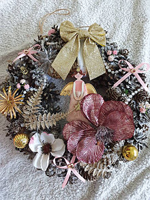 Dekorácie - Vianočný veniec "Pink" - 14959954_