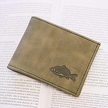 Peňaženky - Kožená peňaženka - Alex s výklopnou kapsou - kapr - 14965906_