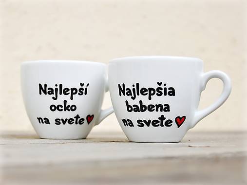 Nádoby - Maľovaná šálka s venovaním - Minimalistická (šálka 90 ml) - 14966474_
