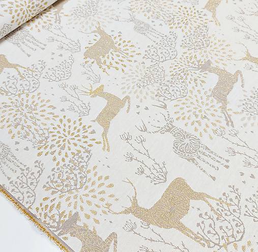 Textil - Zlaté jelene - 14965408_