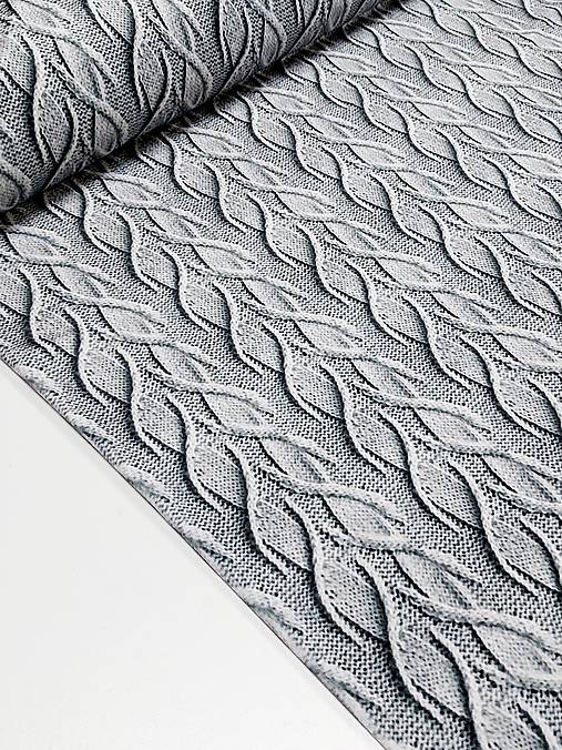 Textil - Zamat s 3D štrikovanou potlačou - 14965457_