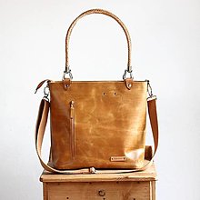 Veľké tašky - Kožená kabelka Klasik Daily *Rust* - 14964650_