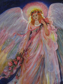 Kresby - Ružový anjel - 14964765_
