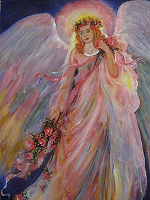 Kresby - Ružový anjel - 14964766_