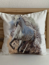 Úžitkový textil - Obliečka na vankúš kôň (45x45 cm) - 14964828_