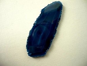 Minerály - Achátový plátek modrý 69 mm č.44f - 14965415_