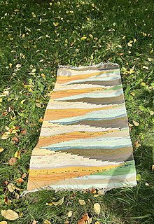 Úžitkový textil - Žlto-zelený koberec s postupným vzorom - 14968986_