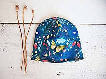 Detské čiapky - Detská čiapka - motýle (47-49 cm) - 14967988_