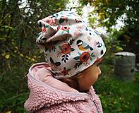 Detské čiapky - Detská čiapka - motýle (47-49 cm) - 14967994_
