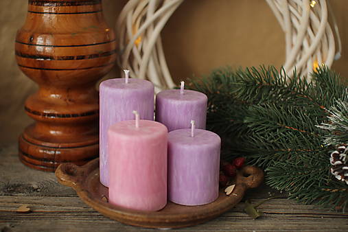 - Mrazivé adventné sviečky (tradičné - pastelové odtiene) - 14968657_