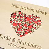 Papiernictvo - Svadobný album, svadobná kniha – Vyrezané srdiečka - 14968290_