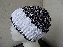 Čiapky, čelenky, klobúky - čiapka bielo melírovaná - 14967709_