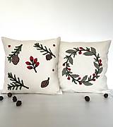 Úžitkový textil - Vianočný vankúš - Borovica - 14969574_