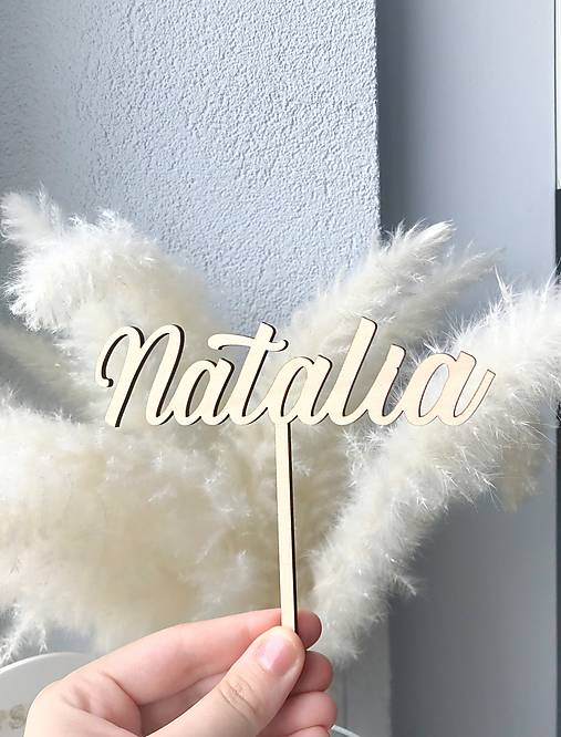 Dekorácie - Zápich s menom 004 - 14970243_