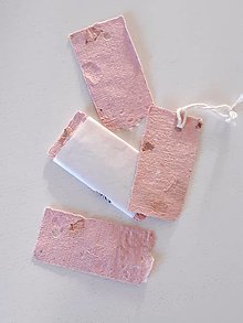 Papier - Visačky na darčeky - ružové - 14969520_