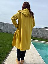 Bundy a kabáty - Jesenný kabát z flaušu s kašmírom- pastelovo žltá - 14968735_