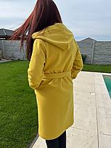 Bundy a kabáty - Jesenný kabát z flaušu s kašmírom- pastelovo žltá - 14968739_