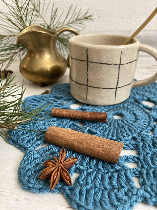 Úžitkový textil - MINI Prestieranie "háčkované" petrolej" - 14969038_