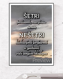 Grafika - Motivačný poster (ne)Šetrenie (pred búrkou) - 14967757_