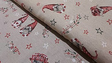 Textil - Látka s vianočným motívom - 14973018_