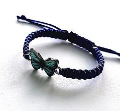 Náramky - Náramok motýľ (modrá) - 14970552_