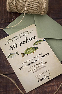 Papiernictvo - Pozvánka na narodeninovú oslavu - Rybár - 14971817_