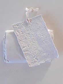 Papier - Visačky na darčeky - biele - 14971773_
