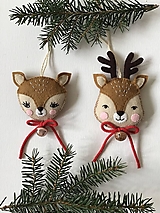 Vianočná srnka a jelenček - ozdoby na stromček