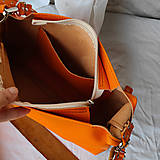Kabelky - Kožená kabelka Anais Raw (oranžová) - 14973310_