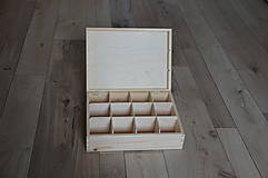 Polotovary - krabička na čaj - 12 priečinkov - 14975674_