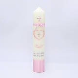 Detské oblečenie - Ružová košieľka na krst s krásnym ornamentovým srdiečkom a krížikom - 14975799_