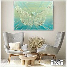 Obrazy - "Strážny anjel" 3D maľba - 14974155_