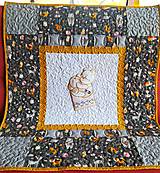 Detský textil - Detská deka s výšivkou - 14976483_