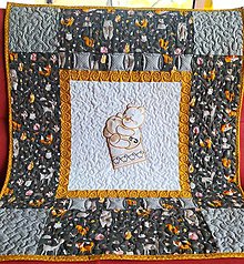 Detský textil - Detská deka s výšivkou - 14976483_