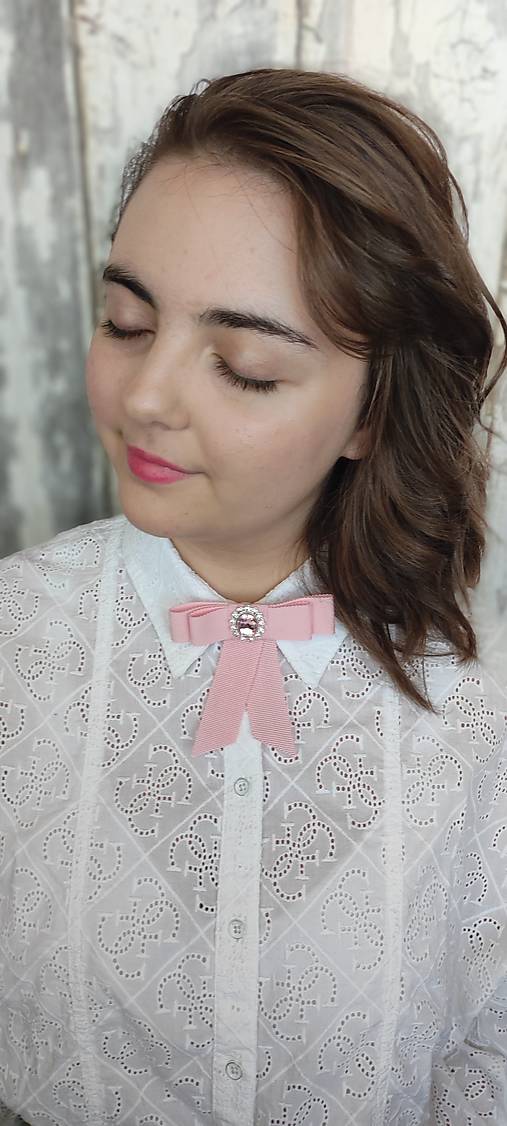Brošne - Mašľa - Pink - 14980175_