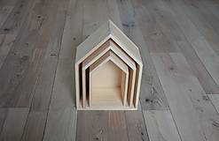 Polotovary - drevené domčeky - set - 14980939_
