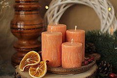  - Mrazivé adventné sviečky (Oranžová) - 14977413_