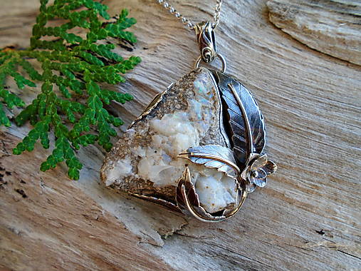 Strieborný prívesok Ag925 Dubnický opál