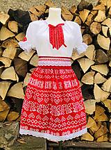Šaty - Folklórny dámsky kroj Čičmany červené - 14980370_