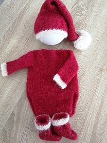 Detské oblečenie - Newborn vianočné foto oblečko (Body s dhými rukávmi) - 14977866_