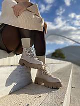 Ponožky, pančuchy, obuv - Sandalea čižmy béžové - 14980028_