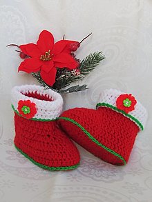 Detské topánky - Vianočné papučky III - 14980898_