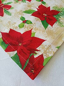 Úžitkový textil - obrus Vianočná ruža - 14984333_