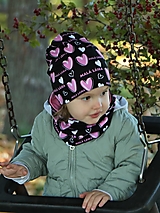 Detské čiapky - Malá láska ♥ úpletová čiapka, nákrčník alebo set - 14982059_