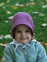 Detské čiapky - Detský úpletový čepček ostružinový pointoille - 14982563_