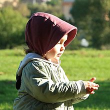 Detské čiapky - Detský úpletový čepček ostružinový pointoille - 14982565_