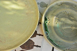 Nádoby - Žlutý talíř s vlnkami, 29 cm - 14984672_
