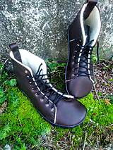 Ponožky, pančuchy, obuv - Teplá kožená barefoot obuv - 14981652_