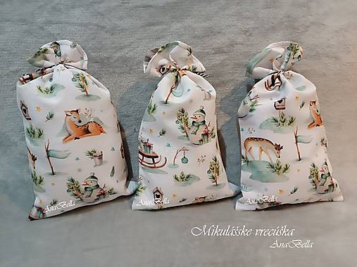 Úžitkový textil - Mikulášske vrecúška - 14981595_